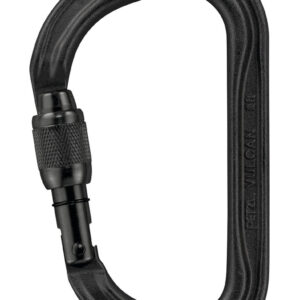 PETZL VULCAN Stalen karabiner - Screw-Lock - Zwart